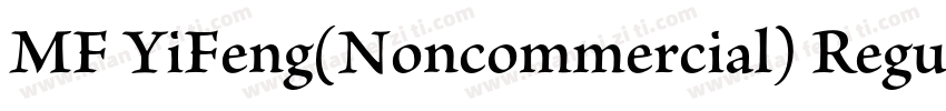 MF YiFeng(Noncommercial) Regular字体转换